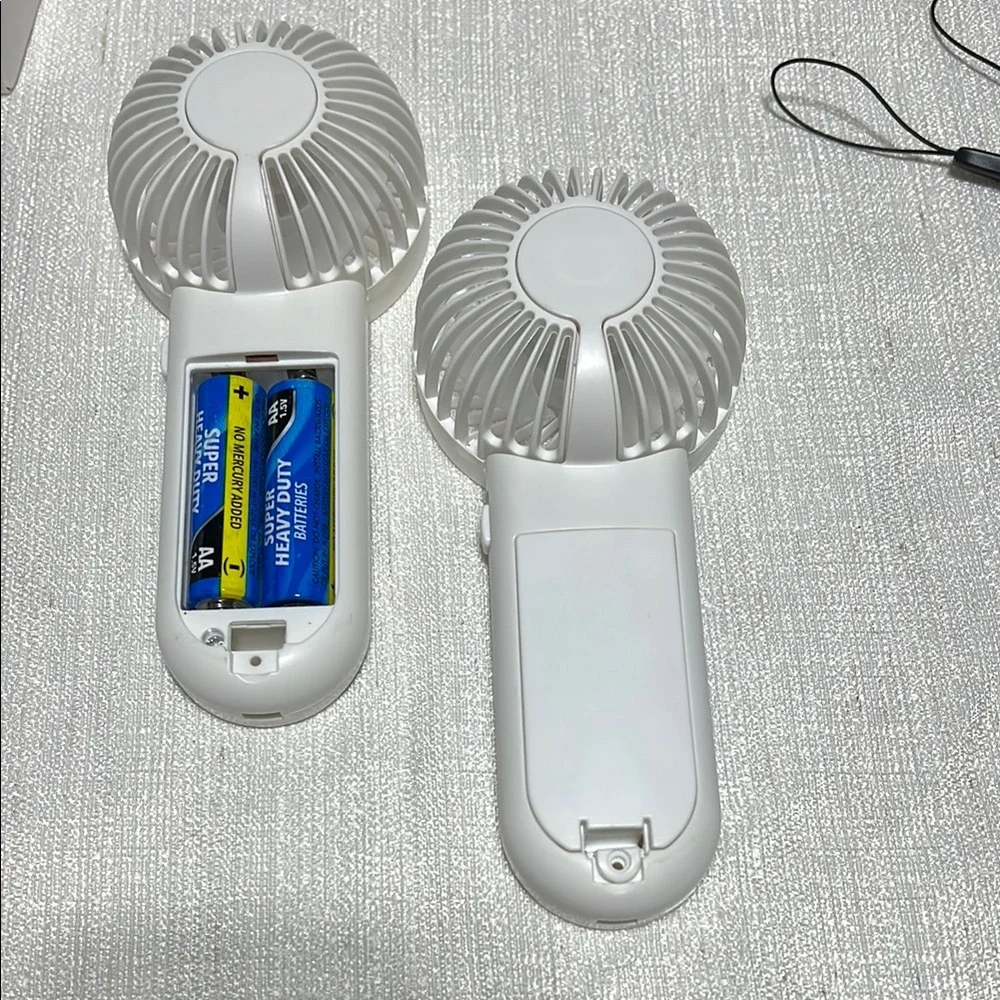 5 Portable Soccer Pattern Handheld mini Fans with wrist attachment